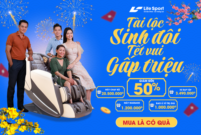 Tài lộc sinh đôi - Tết vui gấp triệu, giảm lên đến 50% & lì xì khủng