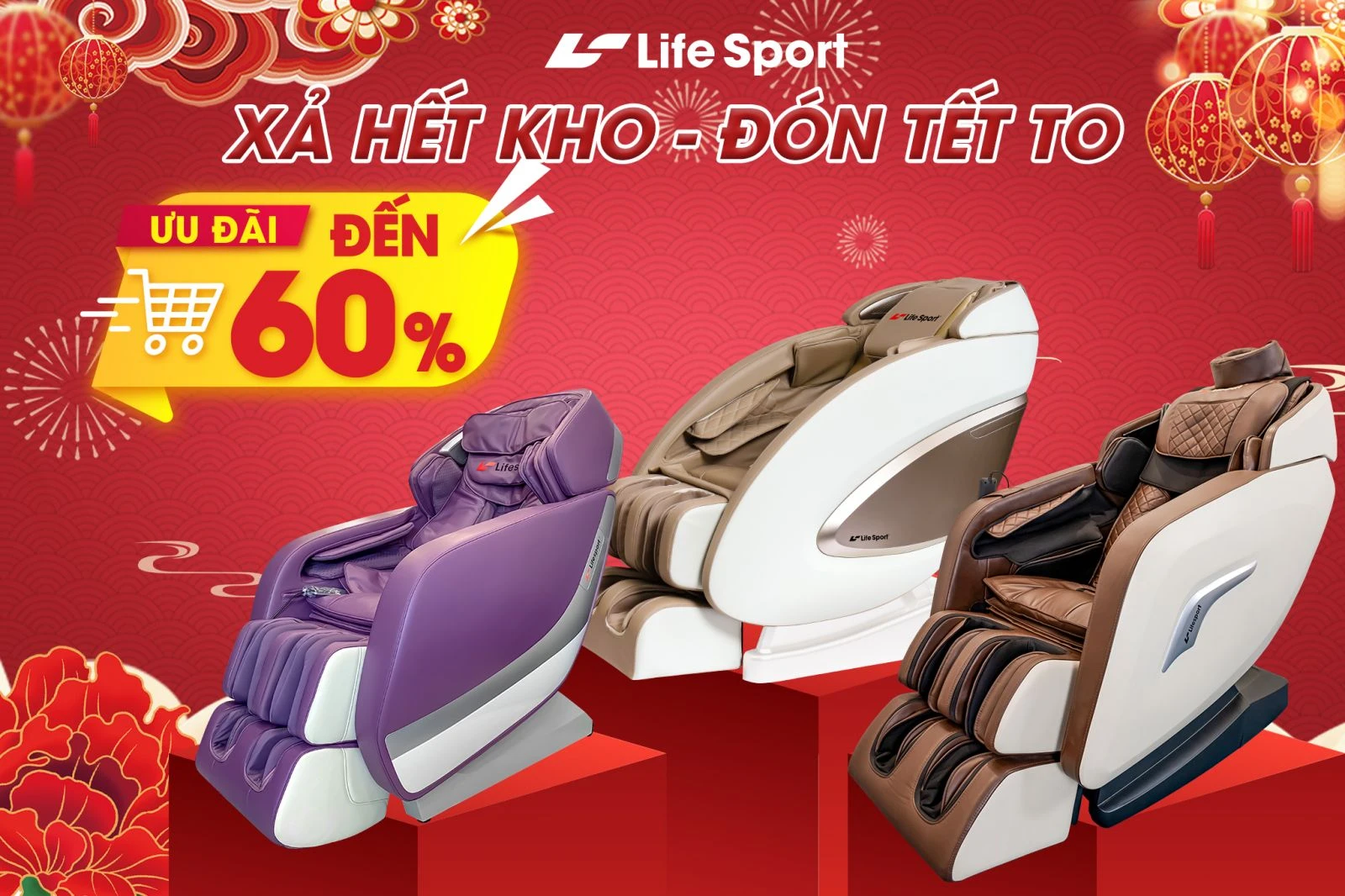Xả Hết Kho - Đón Tết To - Ghế Massage Ưu Đãi 60%