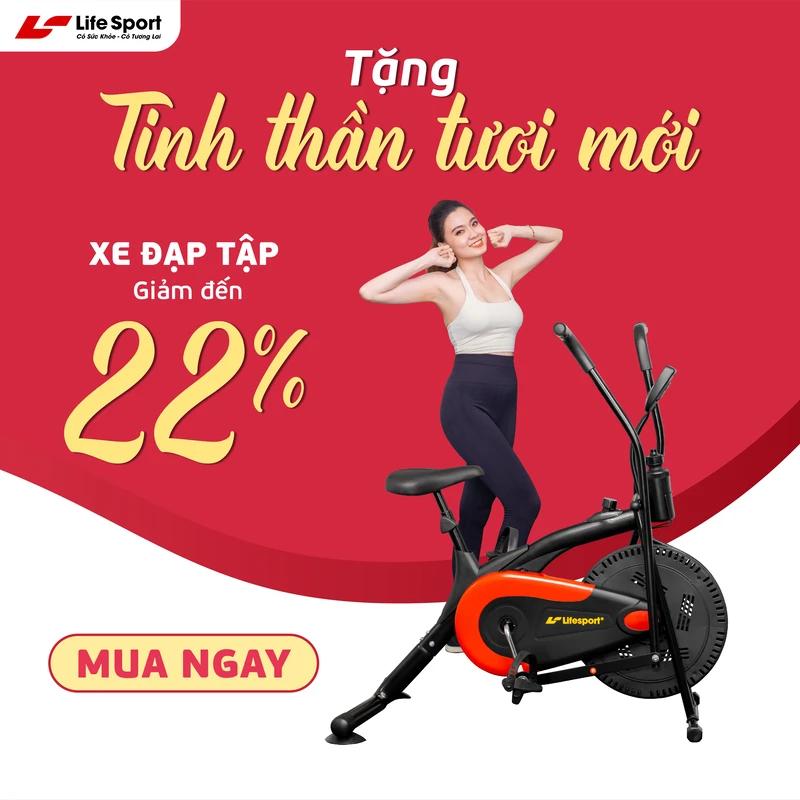 Xe đạp tập giảm đến 22%