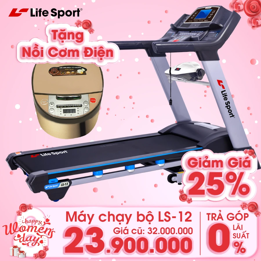 Máy chạy bộ LS giảm đến 34% ngày 8 tháng 3