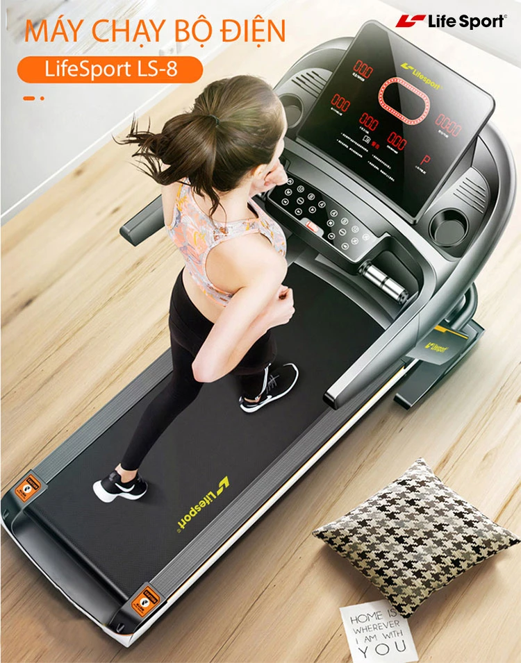 Máy chạy bộ điện LS8 công nghệ cao cấp | lifesport