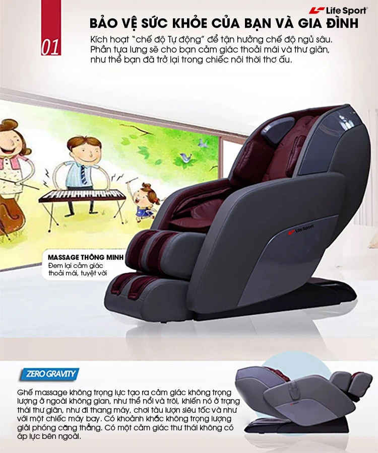 Ghế massage bảo vệ gia đình bạn khỏi căng thẳng mệt mỏi