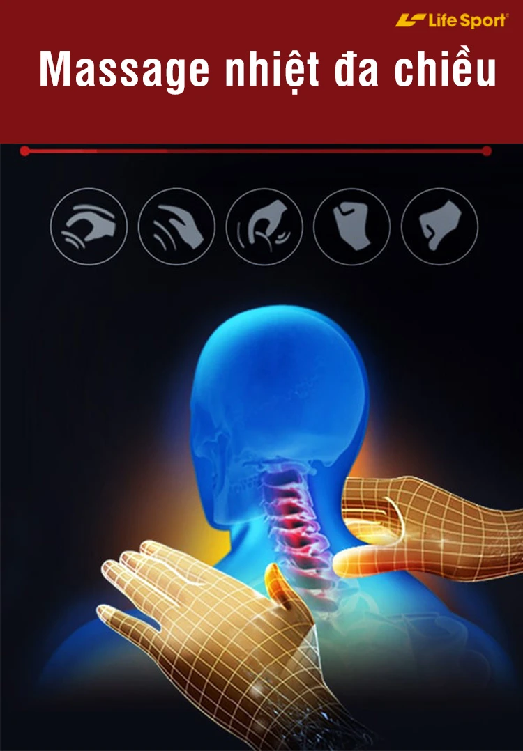 Ghế massage toàn thân với chế độ massage nhiệt đa chiều