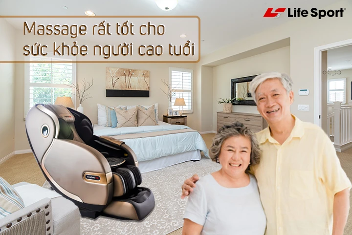 Ghế massage Bình Phước tốt cho sức khỏe người cao tuổi