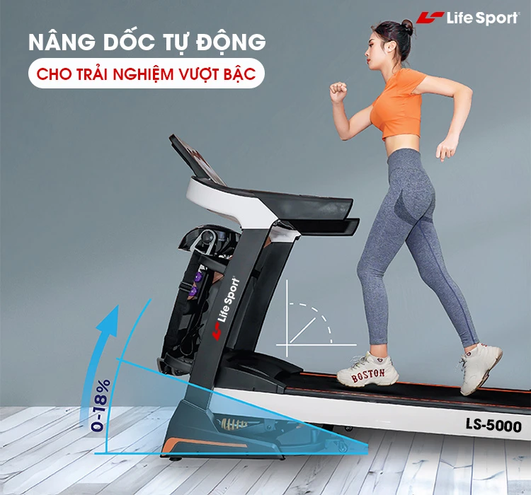 Chế độ nâng dốc tự động của máy chạy bộ điện 