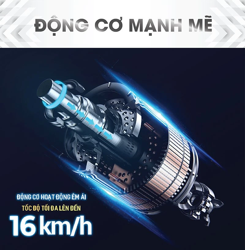 Động cơ công xuất mạnh mẽ 