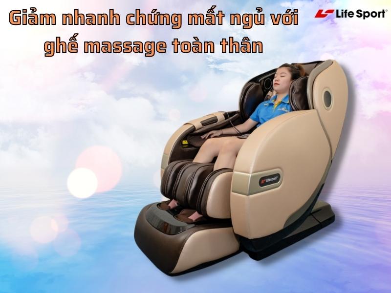 Giảm nhanh chứng mất ngủ với ghế massage toàn thân