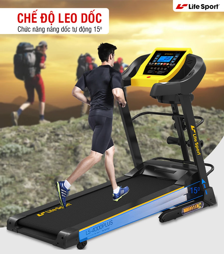 Chế độ năng dốc tự động hiện đại của máy chạy bộ