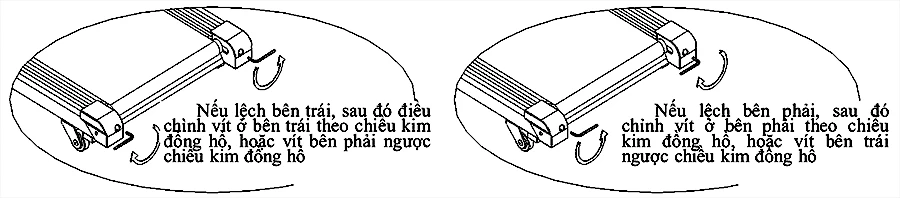 Điều chỉnh máy chạy bộ điện bị lệch