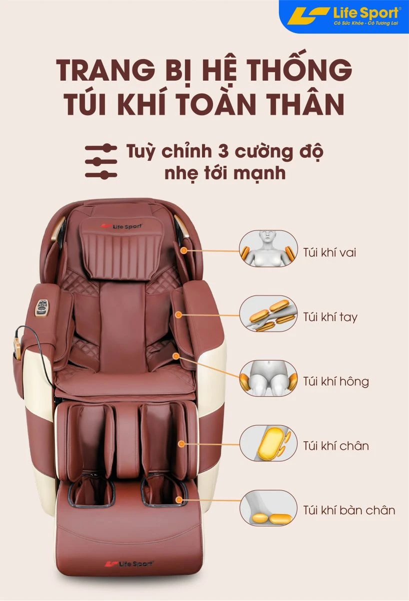 Túi khí toàn thân chăm sóc cơ