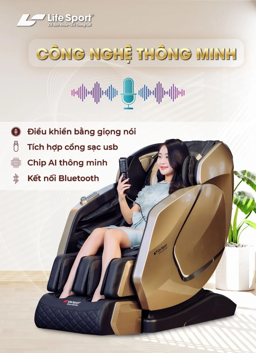 Ghế massage cao cấp tích hợp chế độ không trọng lực