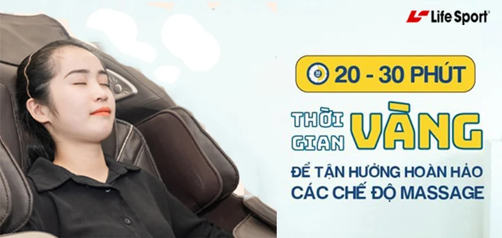 Thời gian sử dụng ghế massage Hà Nội tốt nhất