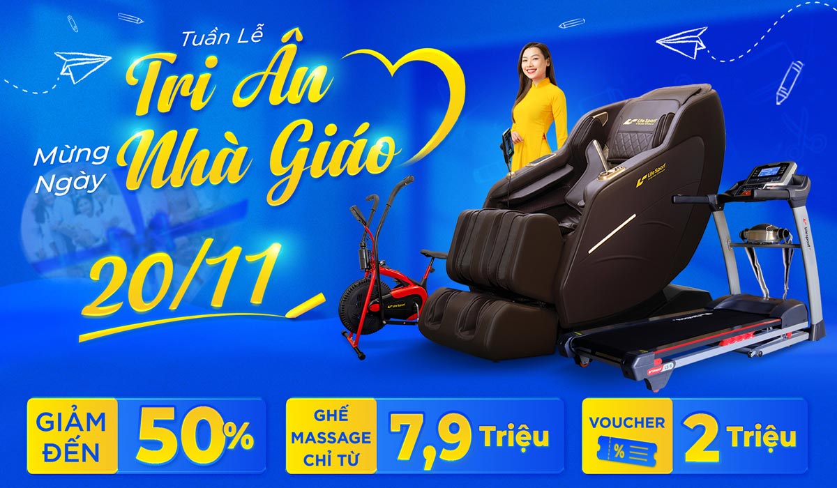 Tuần Lễ Tri Ân - Mừng Ngày Nhà Giáo - Lifesport Ưu Đãi Đến 50% 