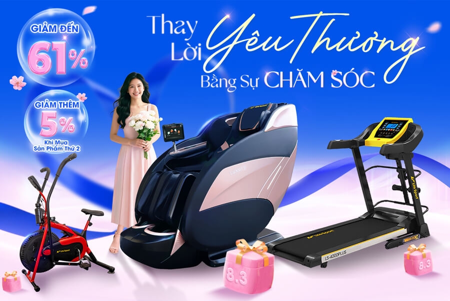 8/3 Cùng Lifesport “Thay Lời Yêu Thương Bằng Sự Chăm Sóc” - Ưu Đãi Giảm Sốc Đến 61%